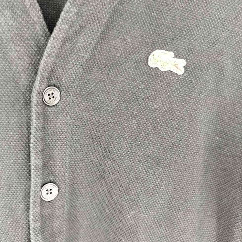 ラコステ LACOSTE ロゴワッペン 鹿の子カーディガン レディース US S