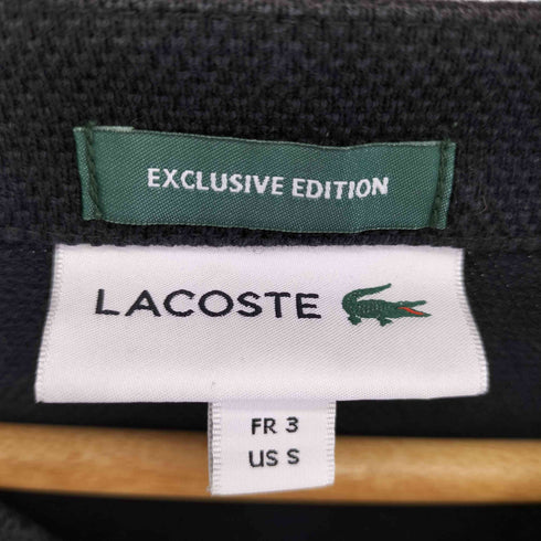 ラコステ LACOSTE ロゴワッペン 鹿の子カーディガン レディース US S