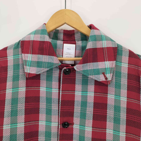 ネーム Name. PLAID COTTON RAMIE SOUTIEN COLLAR COAT メンズ