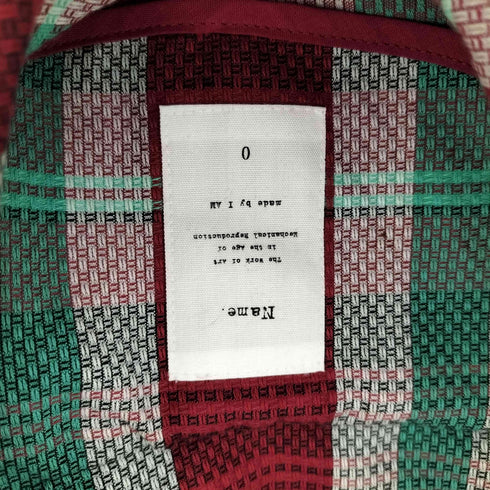 ネーム Name. PLAID COTTON RAMIE SOUTIEN COLLAR COAT メンズ