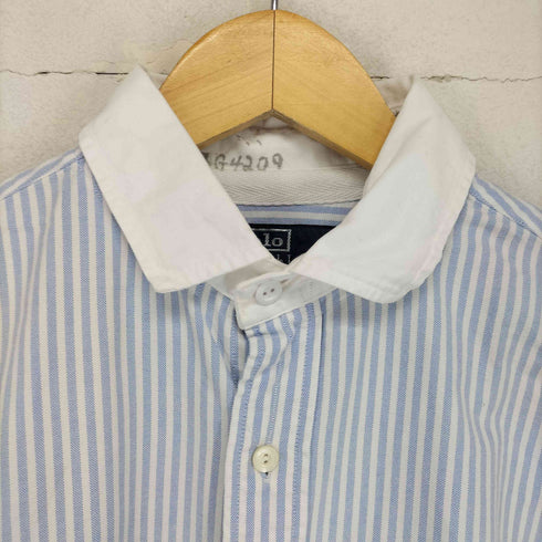 ポロバイラルフローレン Polo by RALPH LAUREN ストライプロゴ刺繍S/S シャツ メンズ JPN:M