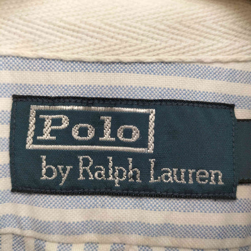 ポロバイラルフローレン Polo by RALPH LAUREN ストライプロゴ刺繍S/S シャツ メンズ JPN:M