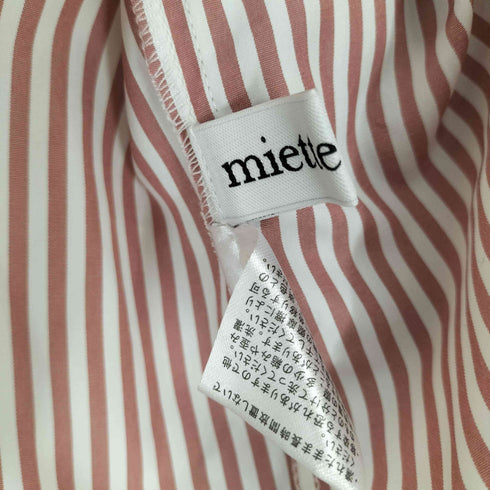 ミエット miette シアータックスリーブストライプシャツ レディース FREE