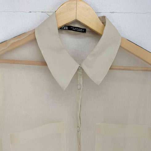 ザラ ZARA ロング丈オーガンザシャツ レディース JPN:M