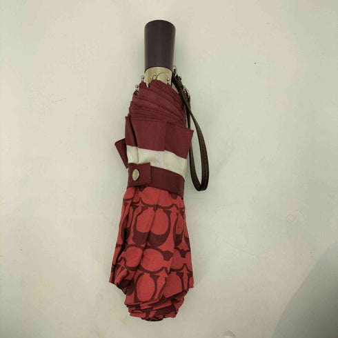 コーチ COACH シグネチャーミニUmbrella 自動開傘折り畳み傘 レディース