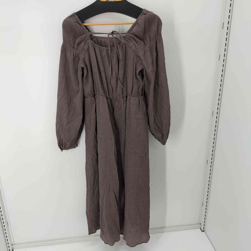 ダブルクローゼット w closet パフショルダーロングワンピース 楊柳 レディース