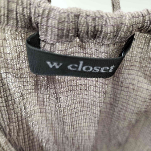 ダブルクローゼット w closet パフショルダーロングワンピース 楊柳 レディース