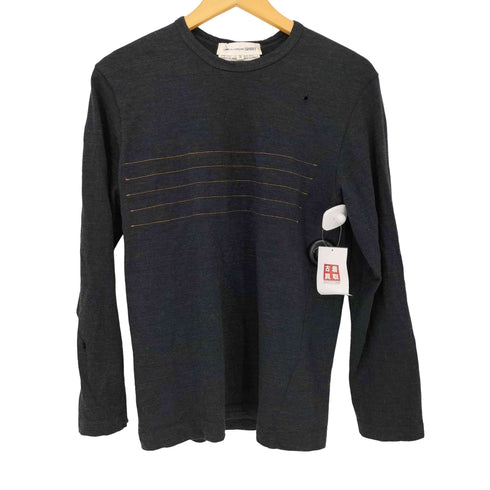 コムデギャルソンシャツ COMME des GARCONS SHIRT 90S フランス製 ステッチデザイン ウールメランジニット メンズ import:M