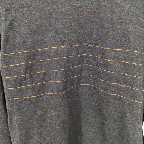 コムデギャルソンシャツ COMME des GARCONS SHIRT 90S フランス製 ステッチデザイン ウールメランジニット メンズ import:M