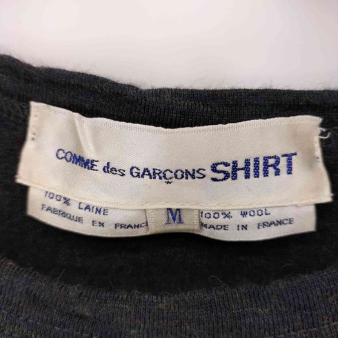 コムデギャルソンシャツ COMME des GARCONS SHIRT 90S フランス製 ステッチデザイン ウールメランジニット メンズ import:M