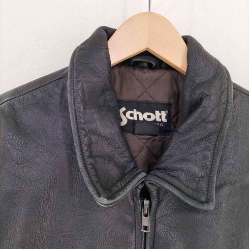 ショット Schott cowhide 内キルティング シングルレザージャケット メンズ import:XXL