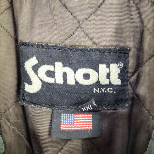 ショット Schott cowhide 内キルティング シングルレザージャケット メンズ import:XXL
