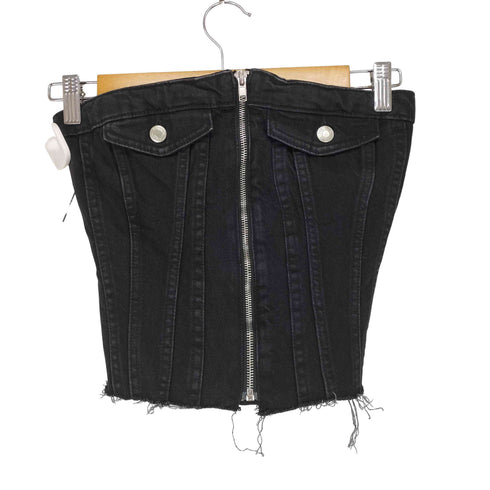 ザラ ZARA CORSET STYLE DENIM TOP レディース JPN:XS