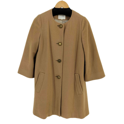 ランバンオンブルー LANVIN en Bleu ウール ノーカラーコート レディース