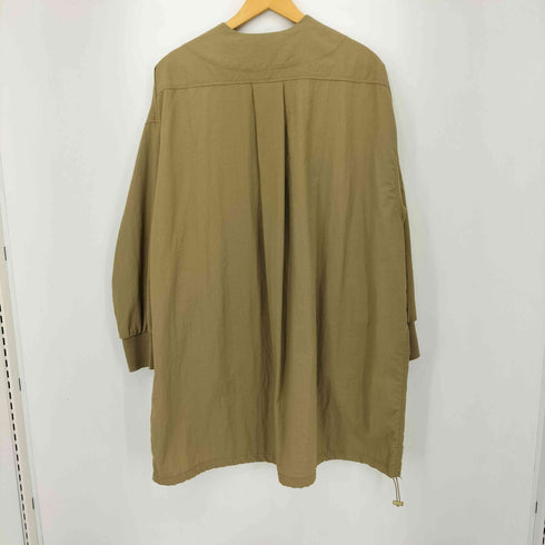 オムネス OMNES 撥水加工ナイロンノーカラー裾ドローコードブルゾン レディース