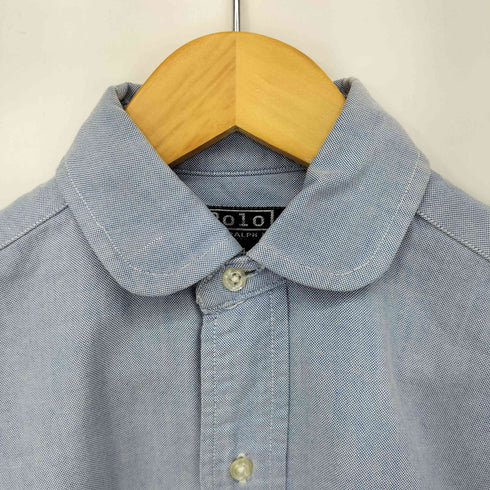ポロバイラルフローレン Polo by RALPH LAUREN 70S~80S 大文字タグ スモールポニー刺繍丸襟シャツ レディース 14