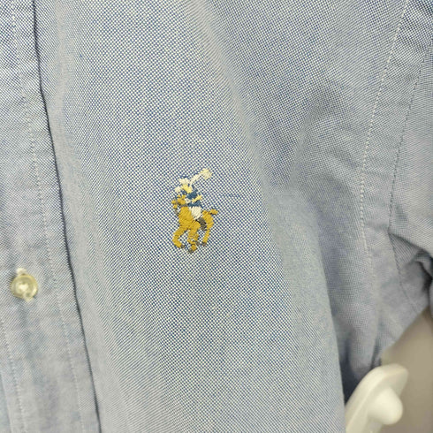ポロバイラルフローレン Polo by RALPH LAUREN 70S~80S 大文字タグ スモールポニー刺繍丸襟シャツ レディース 14