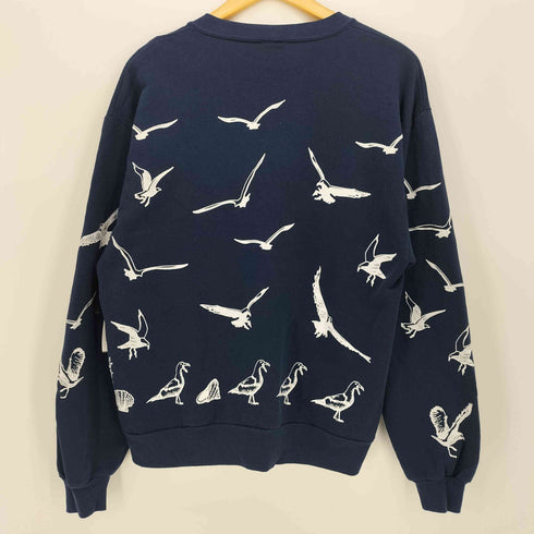 ジャージーズ JERZEES 90S 総プリント 鳥柄 クルーネック スウェット レディース import:M