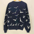 ジャージーズ JERZEES 90S 総プリント 鳥柄 クルーネック スウェット レディース import:M
