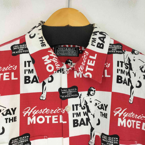 ヒステリックグラマー HYSTERIC GLAMOUR 22AW HYSTERIC'S MOTEL柄 エンジニア シャンブレー シャツ メンズ JPN:M