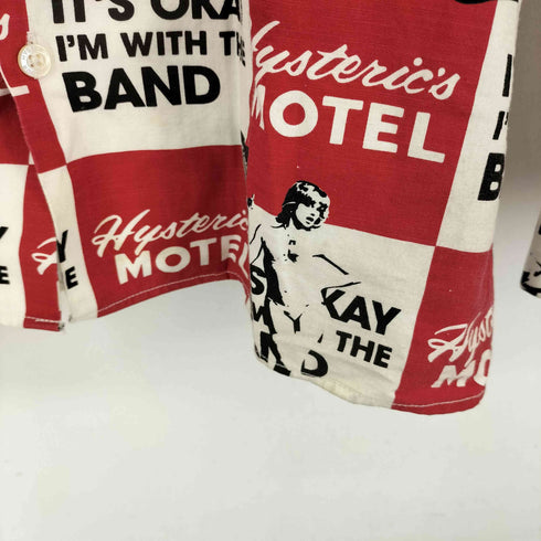 ヒステリックグラマー HYSTERIC GLAMOUR 22AW HYSTERIC'S MOTEL柄 エンジニア シャンブレー シャツ メンズ JPN:M