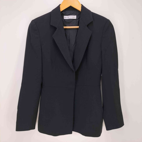 エンポリオアルマーニ EMPORIO ARMANI 1Bステッチデザイン比翼テーラードジャケット スーツセットアップ レディース 36