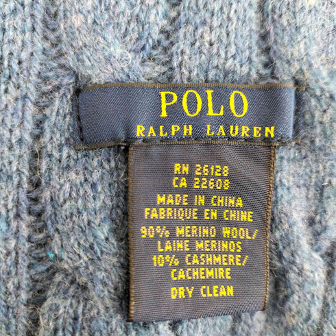 ポロラルフローレン POLO RALPH LAUREN ポニー刺繍ケーブルマフラー メンズ