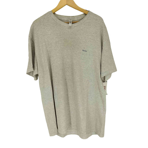 アメリカンアパレル AMERICAN APPAREL ETAVIRP 霜降り フロントロゴプリントクルーネックTシャツ メンズ JPN:XL