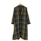 パドカレ pas de calais ベルト付き ウール チェックコート レディース 36