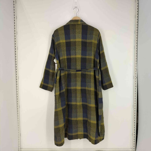 パドカレ pas de calais ベルト付き ウール チェックコート レディース 36