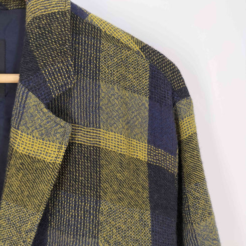 パドカレ pas de calais ベルト付き ウール チェックコート レディース 36
