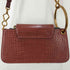 チャールズキース CHARLES & KEITH クロックエフェクトフラップウォレット型押しショルダーバッグ レディース