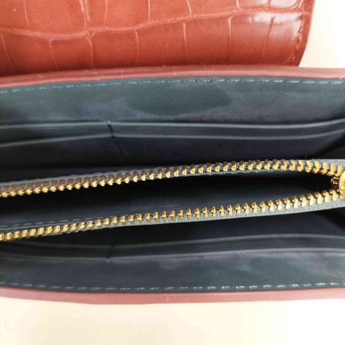チャールズキース CHARLES & KEITH クロックエフェクトフラップウォレット型押しショルダーバッグ レディース
