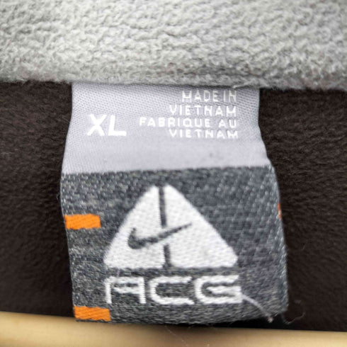 ナイキエーシージー NIKE ACG 00S ロゴ刺繍 裏地 フリース ジップアップ テック ジャケット メンズ import:XL