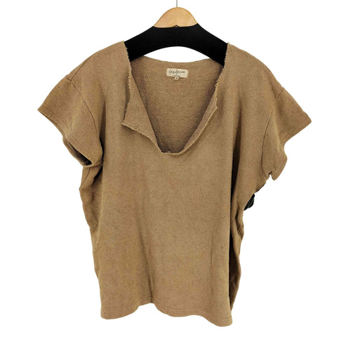 ヨウジヤマモトプールオム Yohji Yamamoto POUR HOMME 製品染め シルク パイル地 スキッパーカットソー メンズ JPN:3
