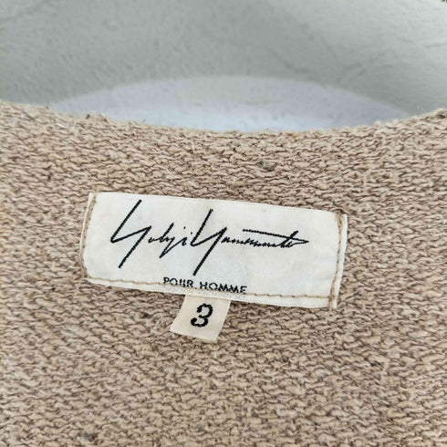 ヨウジヤマモトプールオム Yohji Yamamoto POUR HOMME 製品染め シルク パイル地 スキッパーカットソー メンズ JPN:3