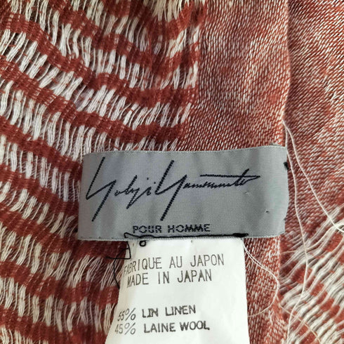 ヨウジヤマモトプールオム Yohji Yamamoto POUR HOMME リネンウール ストール メンズ