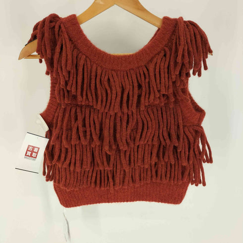 クラネ CLANE 24SS W FACE FRINGE KNIT VEST ダブルフェイスフリンジニットベスト レディース JPN:1