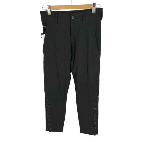 アンドゥムルメステール Ann DEMEULEMEESTER ウール混スラックスパンツ 裾ボタン メンズ XXS
