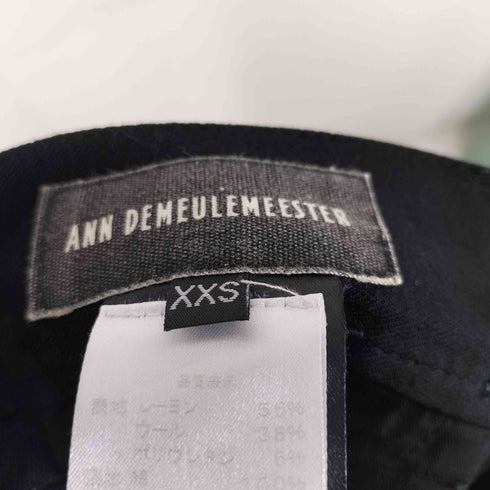アンドゥムルメステール Ann DEMEULEMEESTER ウール混スラックスパンツ 裾ボタン メンズ XXS