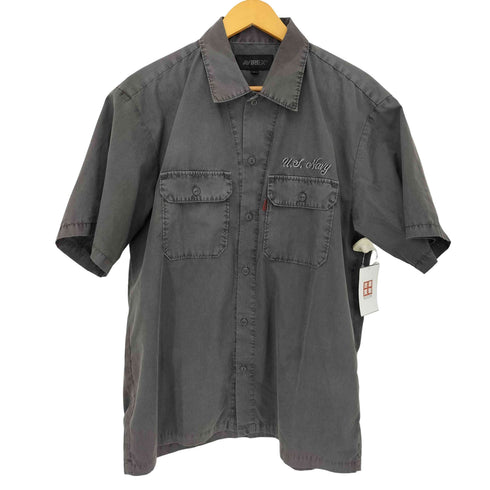 アヴィレックス AVIREX SHORTSLEEVE FADED WORK SHIRT BLUE ANGELS メンズ L