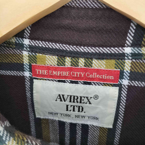 アヴィレックス AVIREX CHECK EMBROIDERED SHIRT メンズ XL