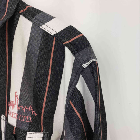 アヴィレックス AVIREX STRIPE DENIM SHIRT メンズ M