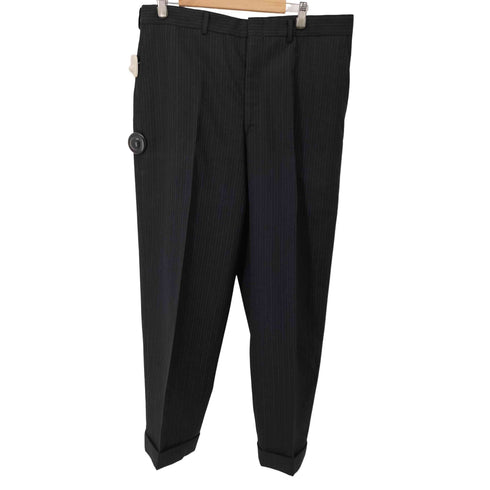 コムデギャルソンオム COMME des GARCONS HOMME 90-2000S 田中オム 田中期 ノータック スラックスパンツ トラウザー ピンストライプ メンズ JPN:M