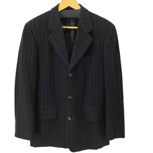 コムデギャルソンオム COMME des GARCONS HOMME AD1998 田中オム 田中期 3ボタンテーラードジャケット ウール ストライプ メンズ JPN:M