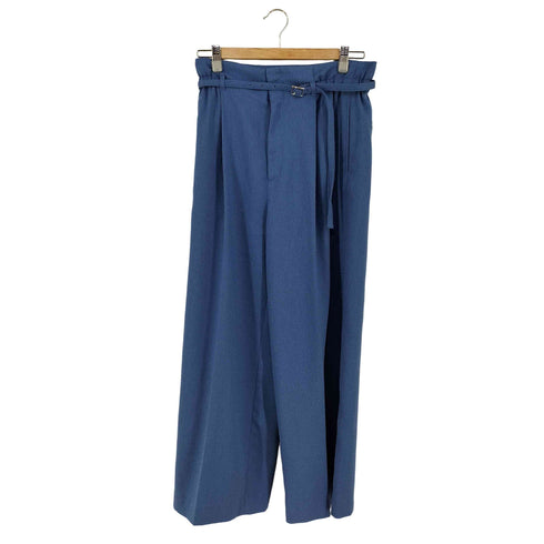 ユナイテッドアローズグリーンレーベルリラクシング UNITED ARROWS green label relaxing リネンライク ワイドパンツ ウォッシャブル ストレッチ 防シワ レディース JPN:38
