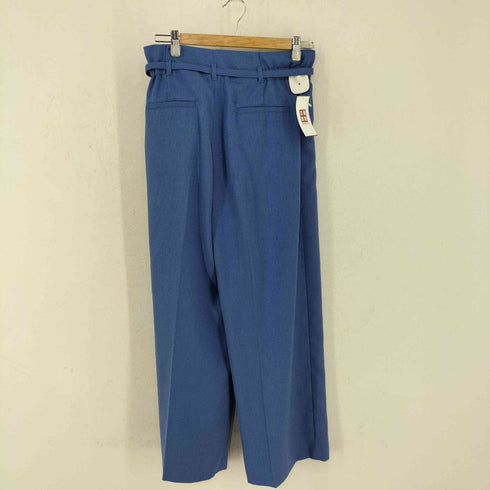 ユナイテッドアローズグリーンレーベルリラクシング UNITED ARROWS green label relaxing リネンライク ワイドパンツ ウォッシャブル ストレッチ 防シワ レディース JPN:38