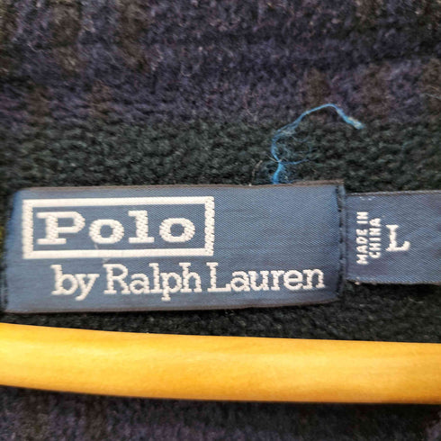 ポロバイラルフローレン Polo by RALPH LAUREN フリースブランケット ナイロンフーデッドコート メンズ import:L