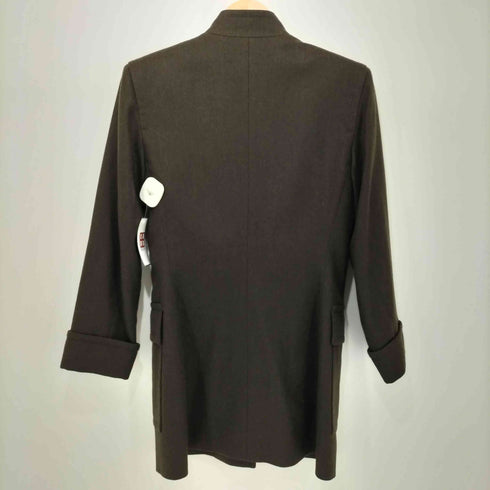 イヴサンローラン Yves Saint Laurent 80-90s ウール 4ポケット スタンドカラージャケット コート 肩パッド レディース