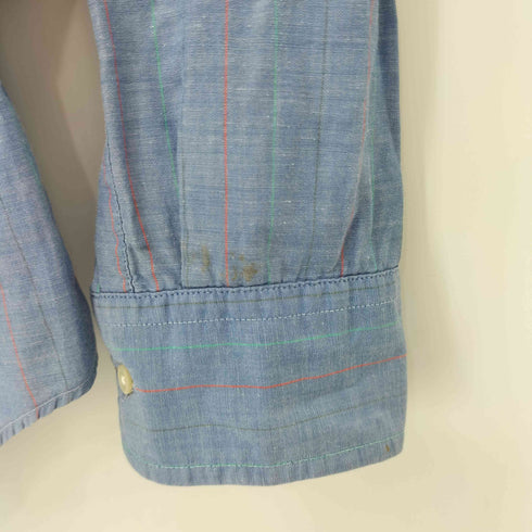 ポロバイラルフローレン Polo by RALPH LAUREN 80S USA製 コットン ポニー刺繍 ストライプ B.D L/S シャツ レディース 16
